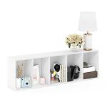 Furinno Luder Bookcase / Book / Storage , 5-Tier, White