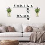TenXVI Designs Rustic Crossword Farmhouse Wall Hanging - Modern, Large Living Room, Family Signs for Home, Love Country Decor, Wood - 5"x5"