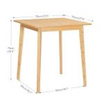 HOOBRO Bamboo Dining Table, Square Dining Table for 2, 27.6" Kitchen Table for Small Space, Writing Table, Easy to Assemble, for Dining Room, Living Room, Office, Kitchen, Apartment, Natural YL70CZ01