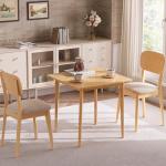 HOOBRO Bamboo Dining Table, Square Dining Table for 2, 27.6" Kitchen Table for Small Space, Writing Table, Easy to Assemble, for Dining Room, Living Room, Office, Kitchen, Apartment, Natural YL70CZ01