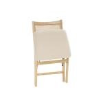 Beige Rattan Cane Folding Dining Side Chair