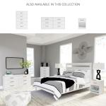 Signature Design by Ashley Flannia Casual 5 Drawer Chest of Drawers with Dovetail Construction and Safety Stop, White