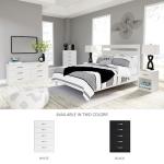 Signature Design by Ashley Flannia Casual 5 Drawer Chest of Drawers with Dovetail Construction and Safety Stop, White