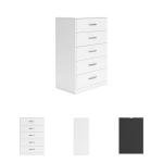 Signature Design by Ashley Flannia Casual 5 Drawer Chest of Drawers with Dovetail Construction and Safety Stop, White