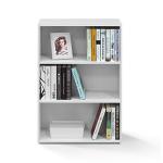 FURINNO Wright 3-Shelf Bookcase, Soft White