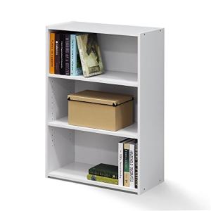 FURINNO Wright 3-Shelf Bookcase, Soft White