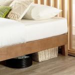 Mellow Naturalista Grand - 12 Inch Solid Wood Platform Bed with Wooden Slats - No Box Spring Needed - King (Natural Pine)