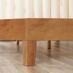 Mellow Naturalista Grand - 12 Inch Solid Wood Platform Bed with Wooden Slats - No Box Spring Needed - King (Natural Pine)