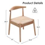 Soohow Dining Chairs Set of 2, Mid Century Modern Kitchen & Dining Room Chairs for Dining Room,Dining Table Chairs with Solid Wood Legs