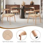 Soohow Dining Chairs Set of 2, Mid Century Modern Kitchen & Dining Room Chairs for Dining Room,Dining Table Chairs with Solid Wood Legs