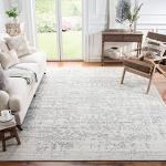 SAFAVIEH Area Rug 8x10 - Madison Collection - Large - Silver & Ivory, Snowflake Medallion Distressed Design, Non-Shedding & Easy Cleaning, Ideal for Living Room, Bedroom, Office, Dining (MAD603G)
