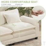 Oprisen 120" Modular Sectional Sofa, Comfy Cloud Couch Sectional Sofa with Ottoman, Chenille Sofa Sleeper Deep Seat Sofa with Throw Pillows for Living Room (Beige White, 120"- U Shape)