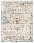 SAFAVIEH Madison Collection Area Rug - 9' x 12', Grey & Gold, Boho Chic Medallion Distressed Design, Non-Shedding & Easy Care, Ideal for High Traffic Areas in Living Room, Bedroom (MAD473F)