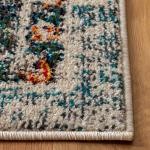 SAFAVIEH Madison Collection Area Rug - 9' x 12', Grey & Gold, Boho Chic Medallion Distressed Design, Non-Shedding & Easy Care, Ideal for High Traffic Areas in Living Room, Bedroom (MAD473F)