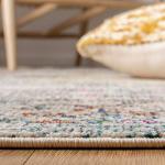 SAFAVIEH Madison Collection Area Rug - 9' x 12', Grey & Gold, Boho Chic Medallion Distressed Design, Non-Shedding & Easy Care, Ideal for High Traffic Areas in Living Room, Bedroom (MAD473F)