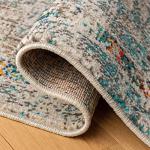 SAFAVIEH Madison Collection Area Rug - 9' x 12', Grey & Gold, Boho Chic Medallion Distressed Design, Non-Shedding & Easy Care, Ideal for High Traffic Areas in Living Room, Bedroom (MAD473F)