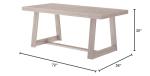 Seashell Wirebrush Dining Table - 72 Inch