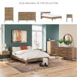 Signature Design by Ashley Deanlow Mid-Century Modern 6 Drawer Dresser with Safety Stop for Bedroom, Light Brown & Black