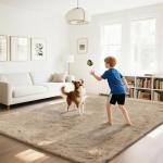 yongyangjuxin Fluffy Rug Shaggy Area Rug, Beige 8x10 Area Rugs for Living Room, Large Shag Area Rugs for Bedroom Kids Room Home Decor, Upgrade Anti-Skid Rectangular Fuzzy Rugs
