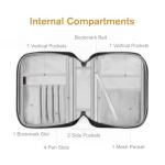 FINPAC Bible Cover, Carrying Book Case Church Bag Bible Protective with Handle and Zippered Pocket, Gift for Mother Lady Women Men, Black & Brown