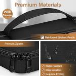 FINPAC Bible Cover, Carrying Book Case Church Bag Bible Protective with Handle and Zippered Pocket, Gift for Mother Lady Women Men, Black & Brown