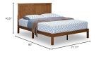 MUSEHOMEINC Solid Wood Platform Bed with Headboard for Bedroom,Wood Slat Support & No Box Spring Needed, Unique Style Design,King