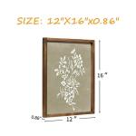 Framed Boho Wall Art Set of 4 for Wooded Minimalist Botanical Print Wall Art for Rustic Vintage Farmhouse Home Kitchen Wall Decor (Brown, 12x16)