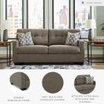 Signature Design by Ashley Mahoney Contemporary 2-in-1 Tufted Sofa Sleeper with Folding Gel Memory Foam Mattress, Full, Dark Brown