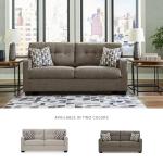 Signature Design by Ashley Mahoney Contemporary 2-in-1 Tufted Sofa Sleeper with Folding Gel Memory Foam Mattress, Full, Dark Brown