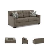 Signature Design by Ashley Mahoney Contemporary 2-in-1 Tufted Sofa Sleeper with Folding Gel Memory Foam Mattress, Full, Dark Brown