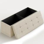 Lifetime Home 43" Folding Storage Ottoman for Living Room, Bedroom, TV Entertainment - Bedroom Bench with Hidden Storage, Foot Rest Stool - 660 Capacity & Holds up to 5.6 Cubic Feet of Storage