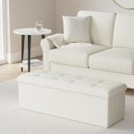 Lifetime Home 43" Folding Storage Ottoman for Living Room, Bedroom, TV Entertainment - Bedroom Bench with Hidden Storage, Foot Rest Stool - 660 Capacity & Holds up to 5.6 Cubic Feet of Storage