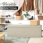 Lifetime Home 43" Folding Storage Ottoman for Living Room, Bedroom, TV Entertainment - Bedroom Bench with Hidden Storage, Foot Rest Stool - 660 Capacity & Holds up to 5.6 Cubic Feet of Storage