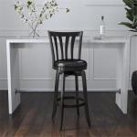 Hillsdale Savana Wood Bar Height Kitchen Stool, 29.5" High, Black