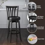 Hillsdale Savana Wood Bar Height Kitchen Stool, 29.5" High, Black