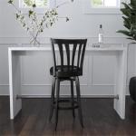 Hillsdale Savana Wood Bar Height Kitchen Stool, 29.5" High, Black