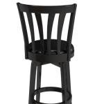 Hillsdale Savana Wood Bar Height Kitchen Stool, 29.5" High, Black