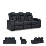Signature Design by Ashley Fyne-Dyme Contemporary Power Reclining Sofa with USB Charging Ports and Adjustable Headrest, Blue