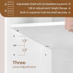 Yaheetech 7-Tier Open Bookcase and Bookshelf, Modern Simple Floor Standing Display Storage Shelves with Top Open Compartment for Home Office, Living Room, Bed Room - White