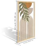 IARTTOP Boho Mid-century Modern Wood Wall Art 16x32 Inch Large Green Abstract Wood Wall Decor Mid Century Bohemian Artwork for Bedroom Living Room Office Kitchen Set of 3