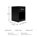 Signature Design by Ashley Finch Modern 1 Drawer Night Stand with Open Cubby, Black