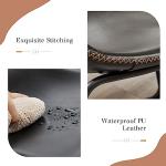 DUMOS 30 Inch Counter Height Bar Stools Set of 2, Modern Faux Leather High Barstools with Back and Metal Leg, Bar Chairs for Kitchen Island, Elegant Black