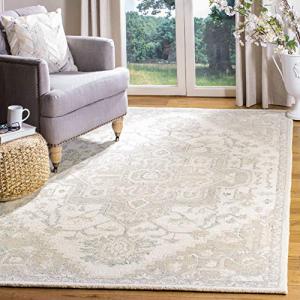 SAFAVIEH Micro-Loop Collection Area Rug - 5' x 8', Ivory & Beige, Handmade Shabby Chic Medallion Wool, Ideal for High Traffic Areas in Living Room, Bedroom (MLP503B)