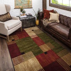 Mohawk Home Alliance Modern Geometric 6' x 9' Area Rug - Red - Perfect for Living Room, Dining Room, Office