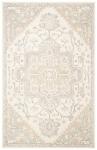 SAFAVIEH Micro-Loop Collection Area Rug - 5' x 8', Ivory & Beige, Handmade Shabby Chic Medallion Wool, Ideal for High Traffic Areas in Living Room, Bedroom (MLP503B)