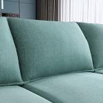 HONBAY Modular Sofa Sectional Sleeper Couch with Ottomans Reversible Sleeper Sectional Sofa Modular Couch with Storage, Aqua Blue