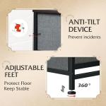 WLIVE Storage Organizer Unit with 11 Fabric Bins, Storage Drawers Organizer with Steel Frame, Tall Storage Tower Organizaton for Living Room, Hallway, Office, Light Grey