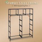 WLIVE Storage Organizer Unit with 11 Fabric Bins, Storage Drawers Organizer with Steel Frame, Tall Storage Tower Organizaton for Living Room, Hallway, Office, Light Grey