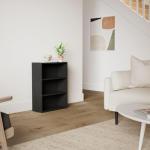 Furinno PASIR Book Shelf, 3-Tier Bookshelf, Bookcase, 9.7" x 23.7" x 31.5", for Living Room, Bedroom, Home Office, Americano