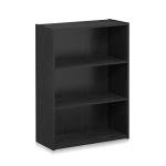 Furinno PASIR Book Shelf, 3-Tier Bookshelf, Bookcase, 9.7" x 23.7" x 31.5", for Living Room, Bedroom, Home Office, Americano